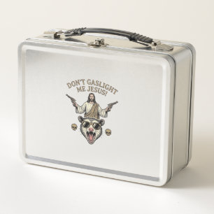 Lunch Box Chemise de design de gravure vintage Jésus Possum