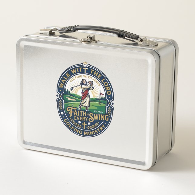 Lunch Box Chemise de golf Jésus Dessin basé sur la foi_1 (Devant)