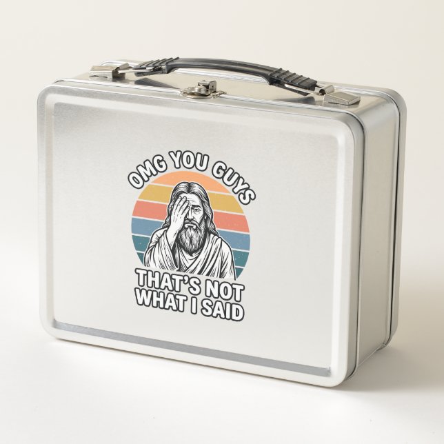 Lunch Box Chemise de gravure rétro de citation drôle Facepal (Devant)