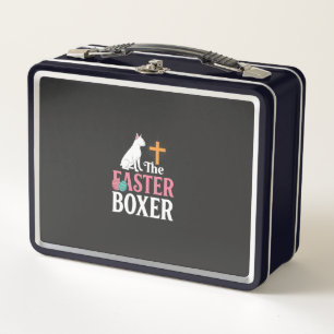 Lunch Box Chemise de gravure vintage de chien de boxeur de P