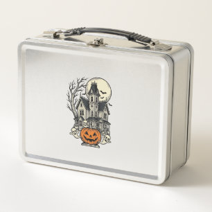 Lunch Box Chemise de Maison Hantée Gravure Vintage Halloween