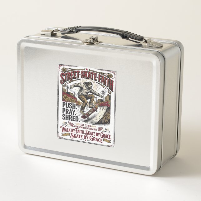 Lunch Box Chemise de skate longboard Jésus chrétien (Devant)