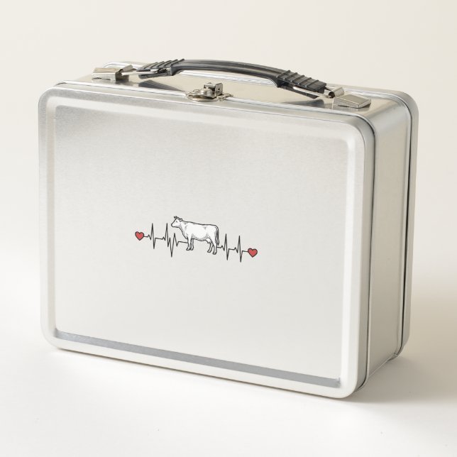Lunch Box Chemise de style gravure battement de coeur de vac (Devant)