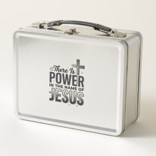 Lunch Box Chemise de typographie vintage religieuse Puissanc