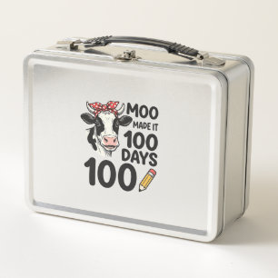 Lunch Box Chemise de vache 100 jours Gravure vintage design