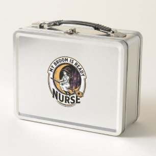 Lunch Box Chemise d'infirmière Halloween Dessin de balai de