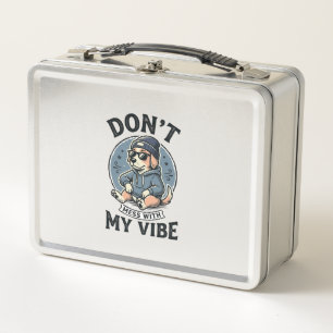 Lunch Box Chemise drôle de chien cool vibe vintage vector de