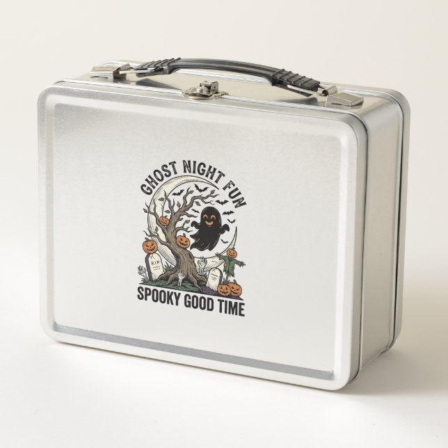 Lunch Box Chemise fantôme Halloween Design fun cimetière vin (Devant)