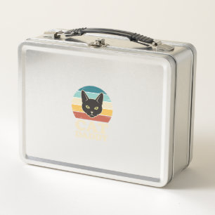 Lunch Box Chemise Rétro Crépuscule Chat Noir Vintage Cat Dad