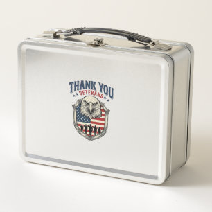 Lunch Box Chemise Thank You Veterans Patriotic Eagle Shield_
