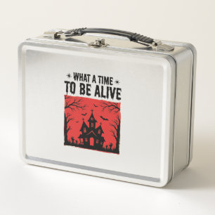 Lunch Box Chemise Vintage Halloween Haunted House Quelle épo