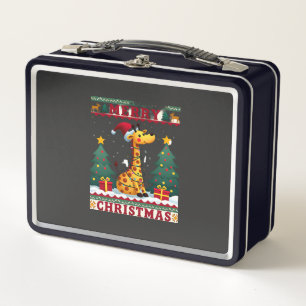 Lunch Box Chemises de Noël laides de girafe Chapeau de Père 
