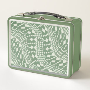 Lunch Box Chèques déformées en vert