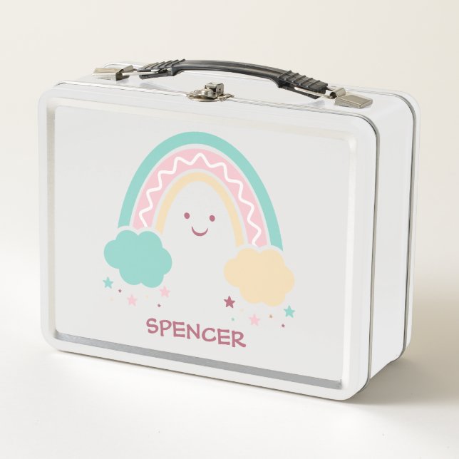 Lunch Box Cher Sunny Pastel Boho Arc-en-ciel Boîte à lunch e (Devant)