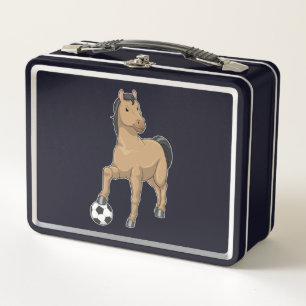 Lunch Box Cheval comme joueur de football avec Soccer