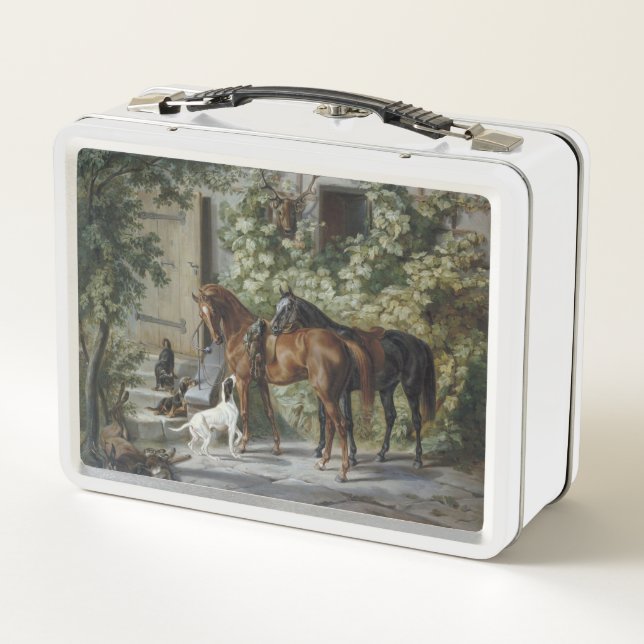Lunch Box Chevaux à la Porche (par Albrecht Adam) (Dos)