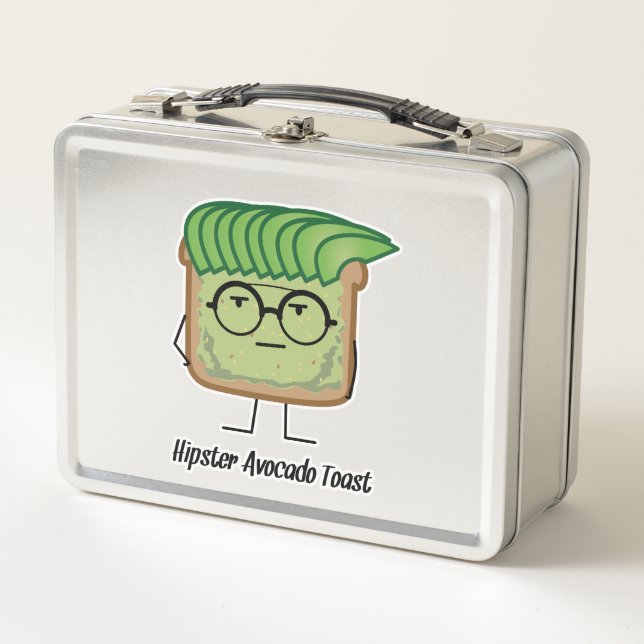 Lunch Box Cheveux de graisseur en verre de hippie de pain (Devant)