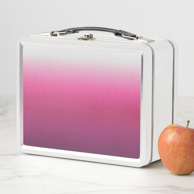 Lunch Box chic abstrait magenta burgundy maroon ombre (En situation)