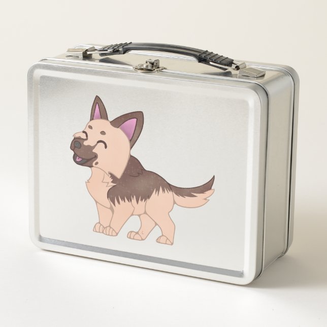 Lunch Box Chien berger allemand Kawaii (Devant)