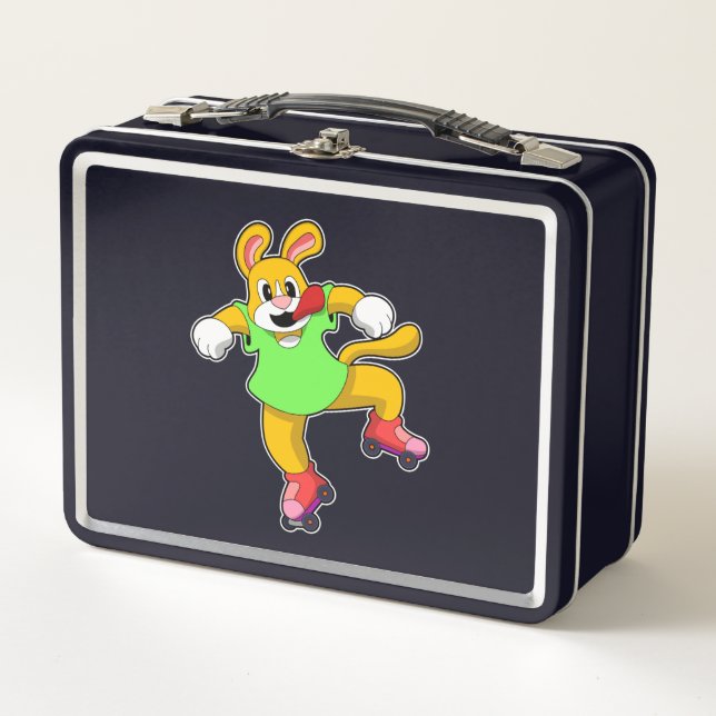 Lunch Box Chien comme Patineur en ligne avec Patins en ligne (Devant)
