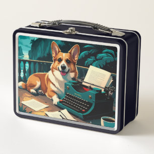Lunch Box Chien Corgi à la fourrure luisante et gentleman vi