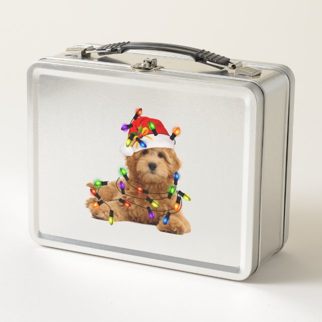 Lunch Box Chien de Père Noël Goldendoodle (Devant)