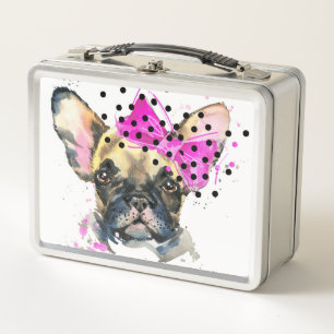 Lunch Box Chien de Taureau de Français de Cutie