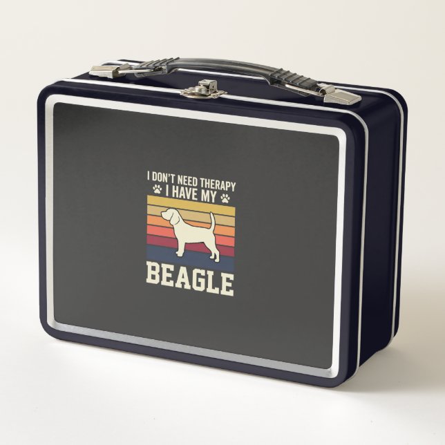 Lunch Box Chien de thérapie rétro Beagle vintage (Devant)