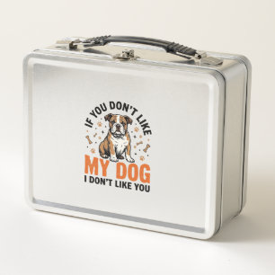 Lunch Box Chien drôle amateur de citation vintage de chiot c