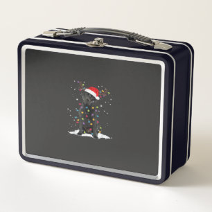 Lunch Box Chien Labrador noir Xmas Noël Lumière de l'arbre d