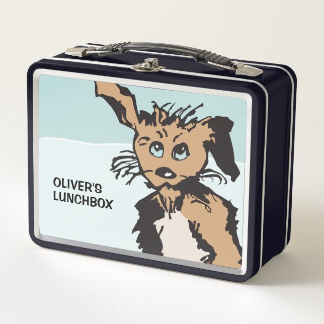 Lunch Box Chien mignon avec yeux bleu chiot (Devant)
