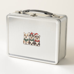 Lunch Box Chiens de Corgi gallois de Noël mignons Père Noël