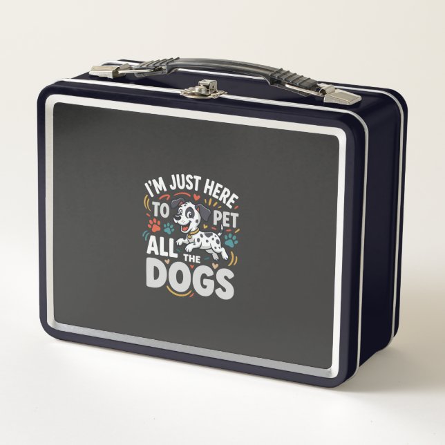 Lunch Box Chiens Drôles Amoureux Des Animaux Vector (Devant)