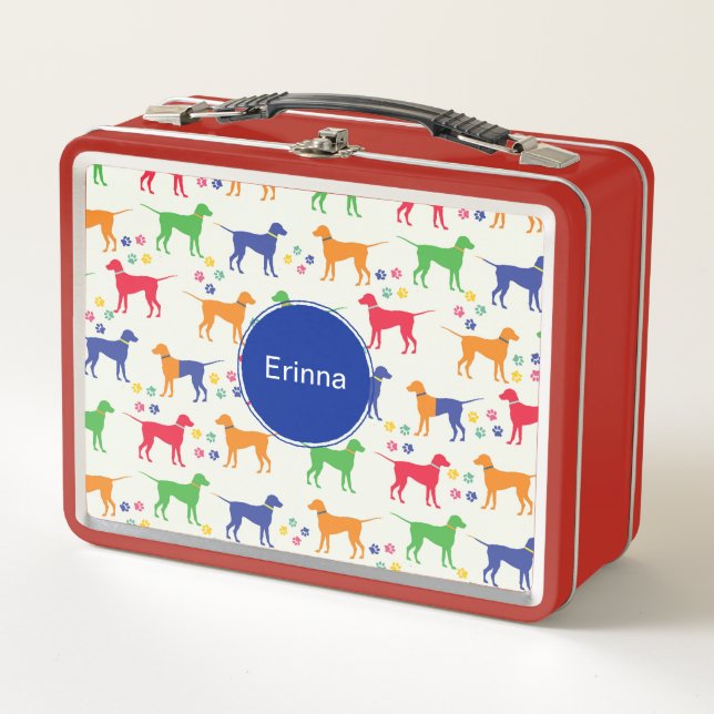 Lunch Box Chiens et empreintes de pattes  (Devant)