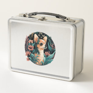 Lunch Box Chihuahua mignon chien de belles fleurs fille