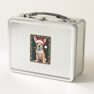 Lunch Box Chihuahua Noël Santa Sweatshirt Horrible Chien Amo