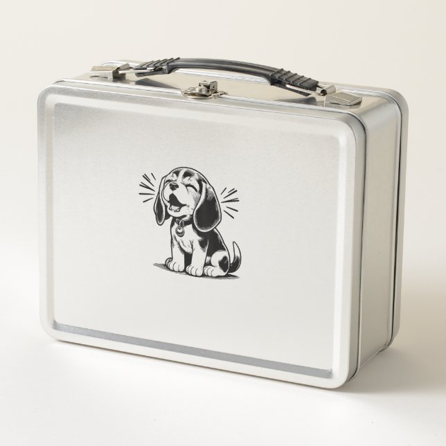 Lunch Box chiot beagle adorable, Amoureux des animaux de fam (Devant)