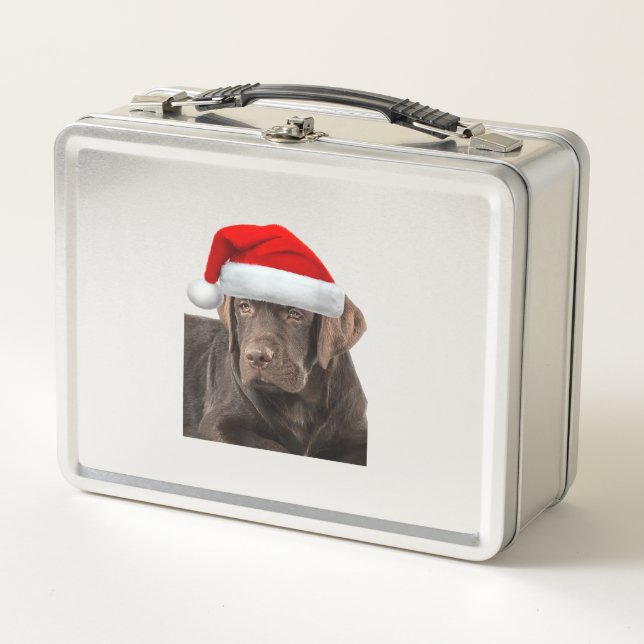 Lunch Box Chocolat Lab Chemise Labrador Retriever Chien Chri (Devant)