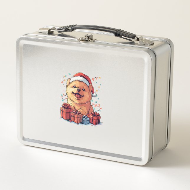 Lunch Box Chow Chow Chow Chow Santa Hat Drôle Noël Chien de  (Devant)