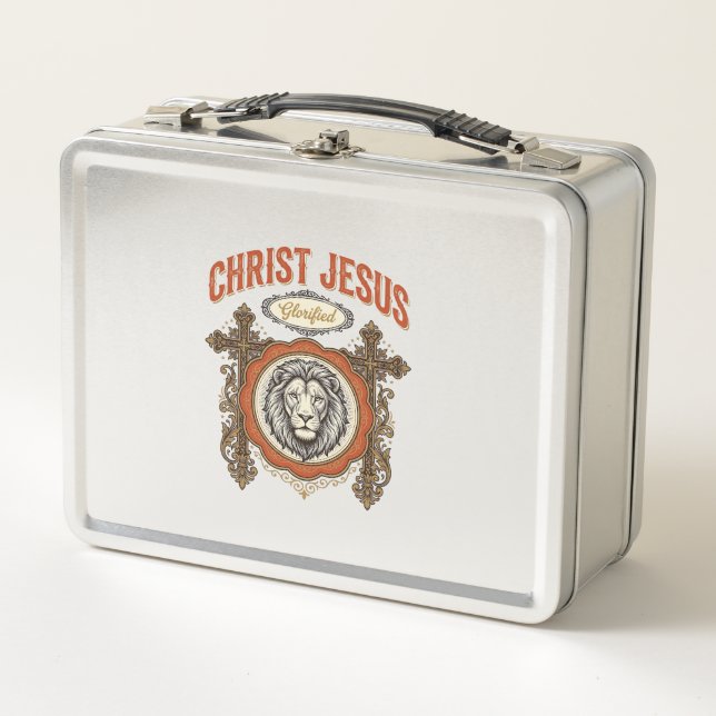 Lunch Box Christ Jésus Lion Vintage Foi (Devant)
