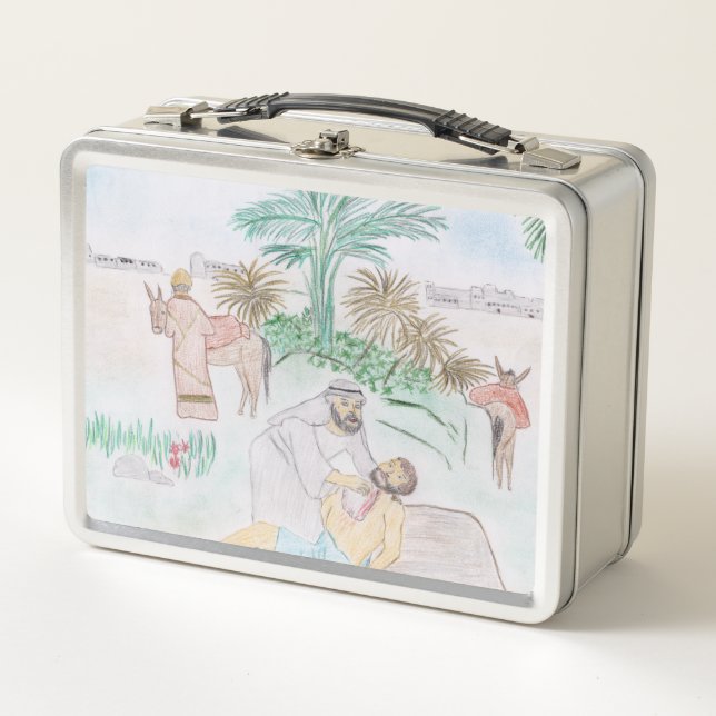 Lunch Box Christian Artwork Le bon samaritain (Devant)