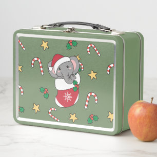 Lunch Box Christmas Snow Winter Animals Classic