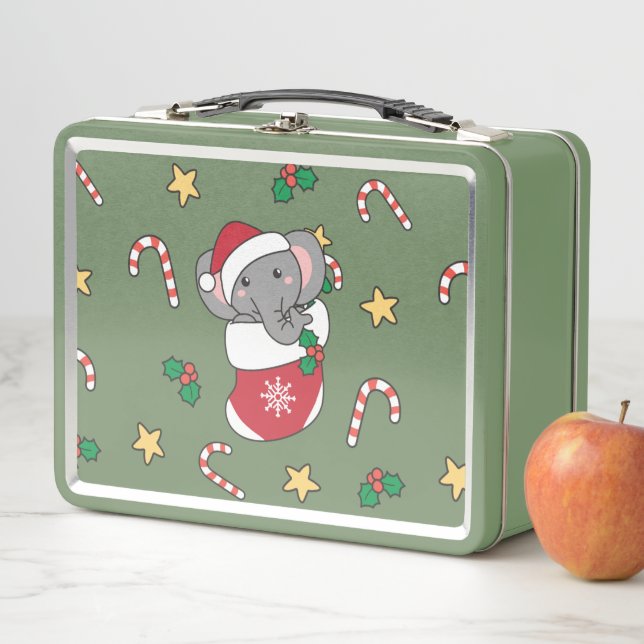 Lunch Box Christmas Snow Winter Animals Classic (En situation)