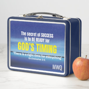 Lunch Box Citation chrétienne inspirante LE MOMENT DE DIEU