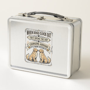 Lunch Box Citation de chien drôle Gravure vintage Chiens par