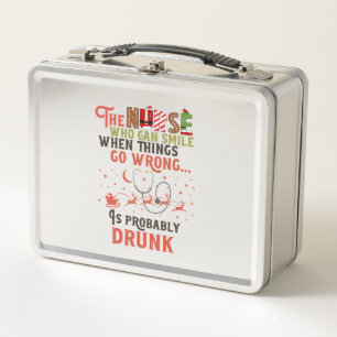 Lunch Box Citation de jeu de Noël de l'infirmière drôle