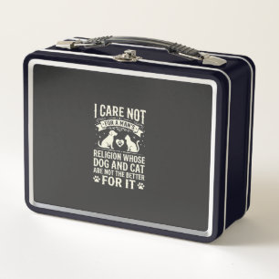 Lunch Box Citation de religion de chien et chat