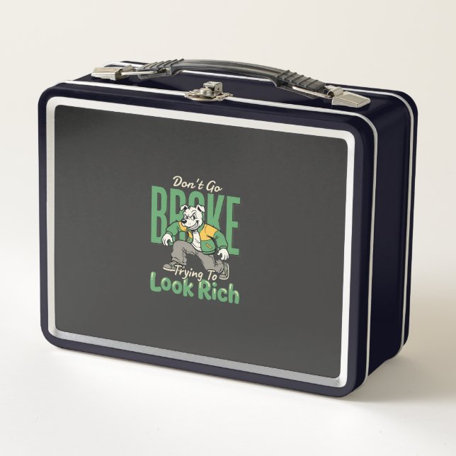 Lunch Box Citation drôle de chien qui dégouline d'argent (Devant)