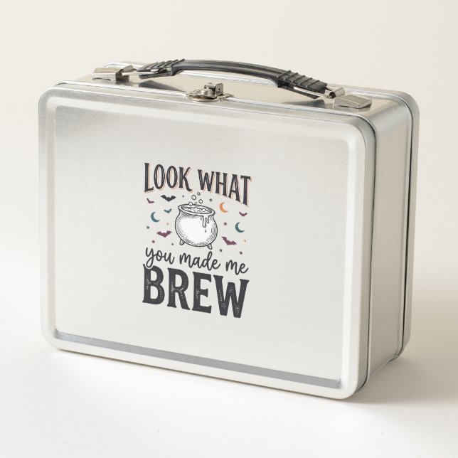 Lunch Box Citation drôle de sorcière d'Halloween Regarde ce  (Devant)