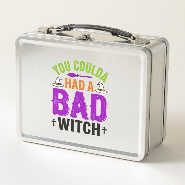 Lunch Box Citation drôle de sorcière méchante Halloween Desi (Devant)